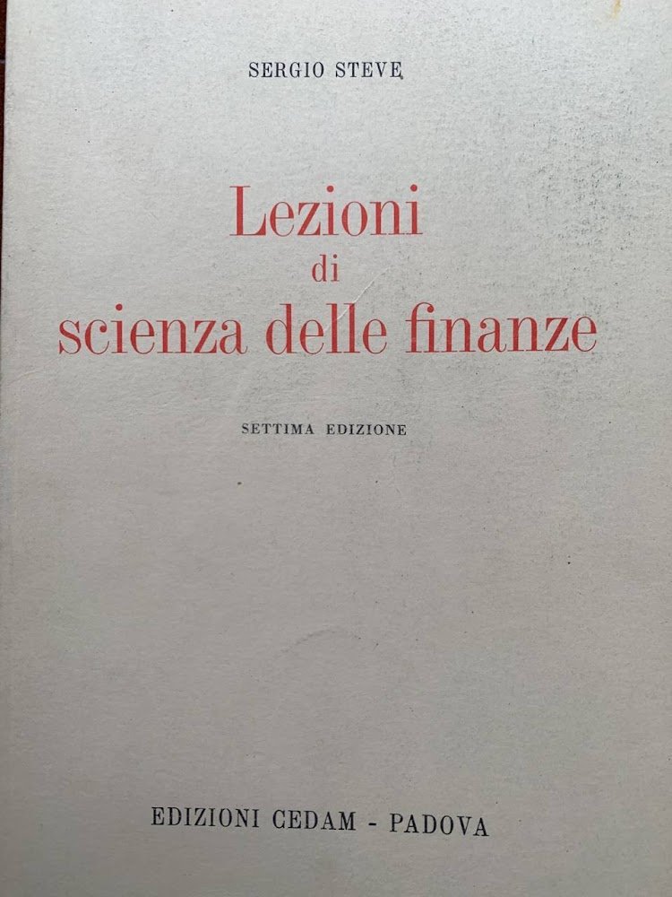 Lezioni di scienza delle finanze