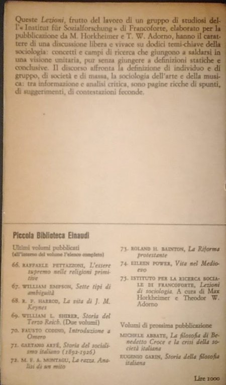 Lezioni di sociologia