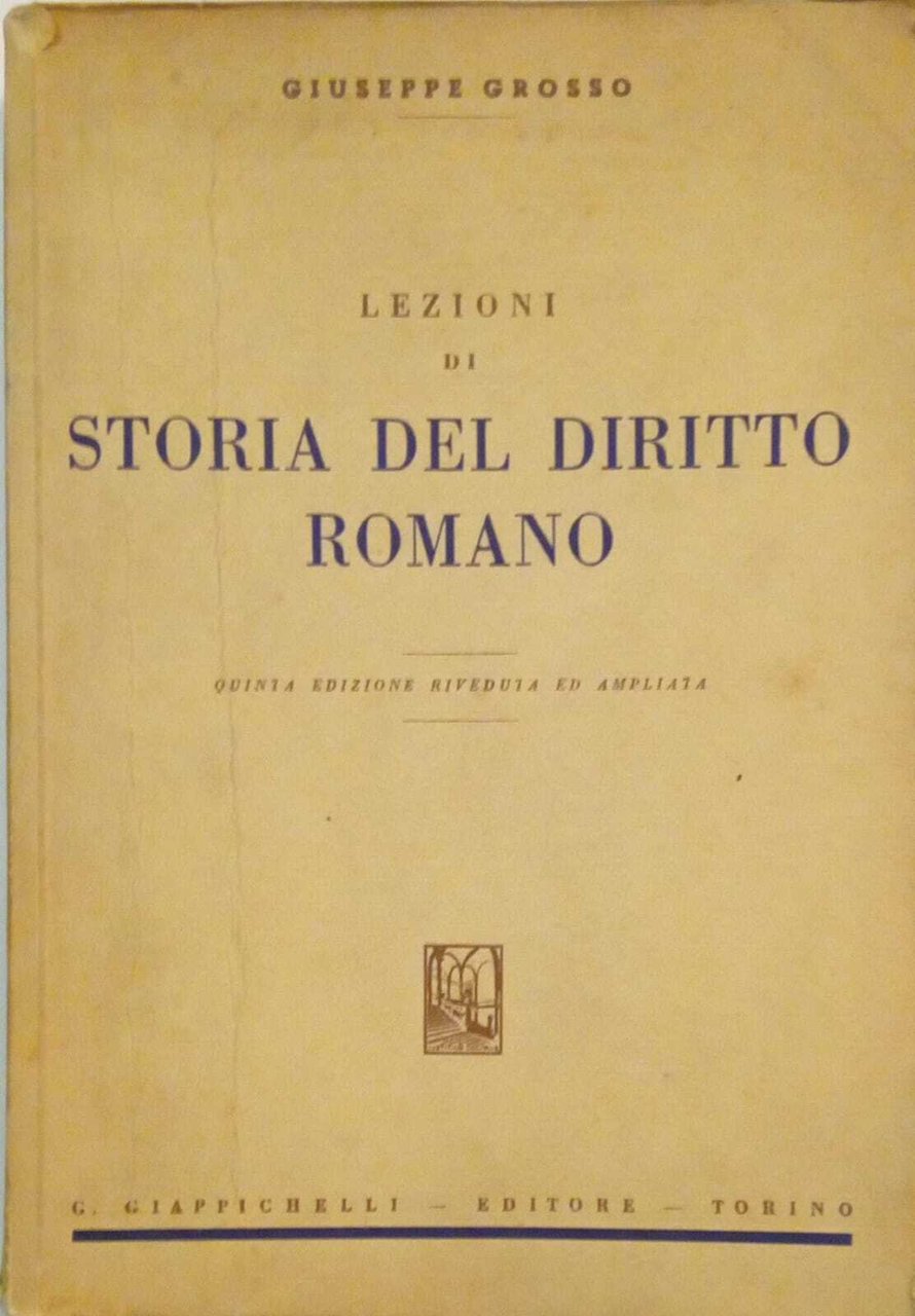 Lezioni di storia del diritto romano