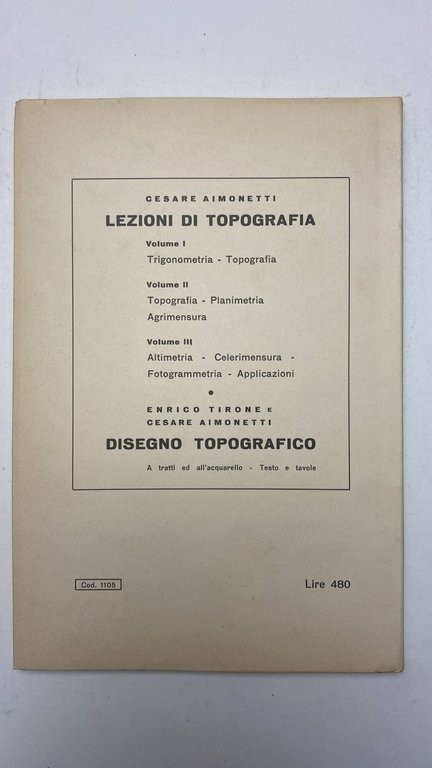 Lezioni di topografia (3 volumi)