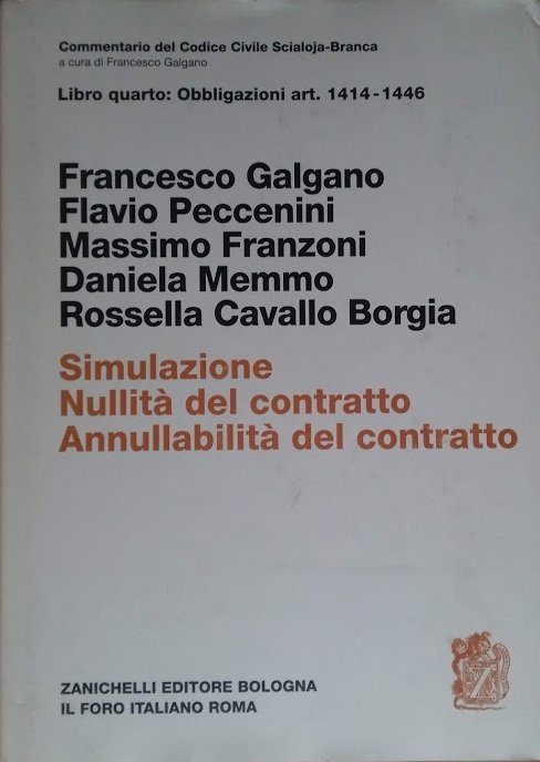 Libro Quarto: Obbligazioni art. 1414-1446 SIMULAZIONE - NULLITA DEL CONTRATTO …