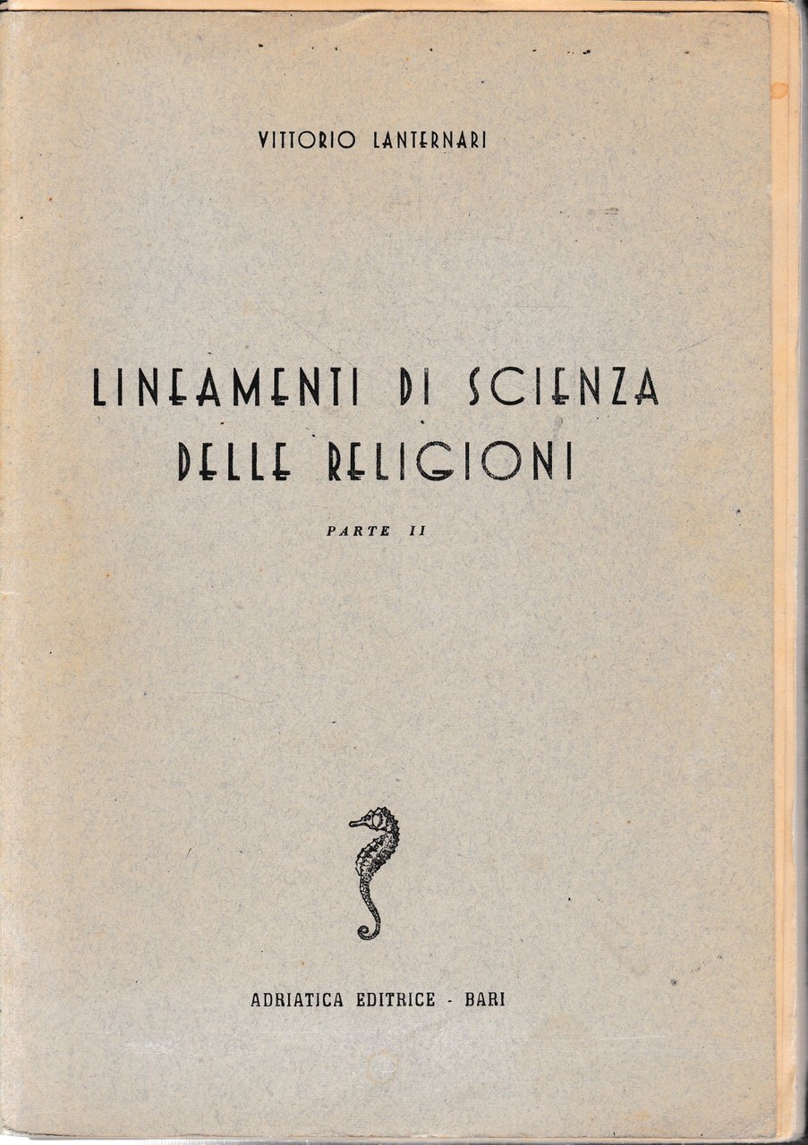 Lineamenti di scienza delle religioni.