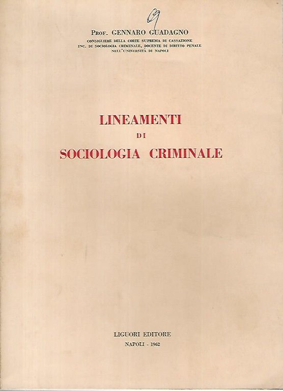Lineamenti di sociologia criminale