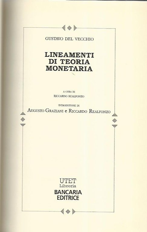 Lineamenti di teoria monetaria