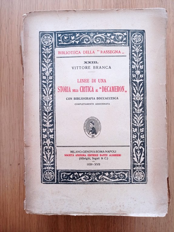 Linee di una storia della critica del "Decameron"