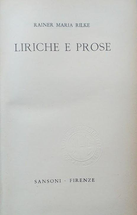 Liriche e prose