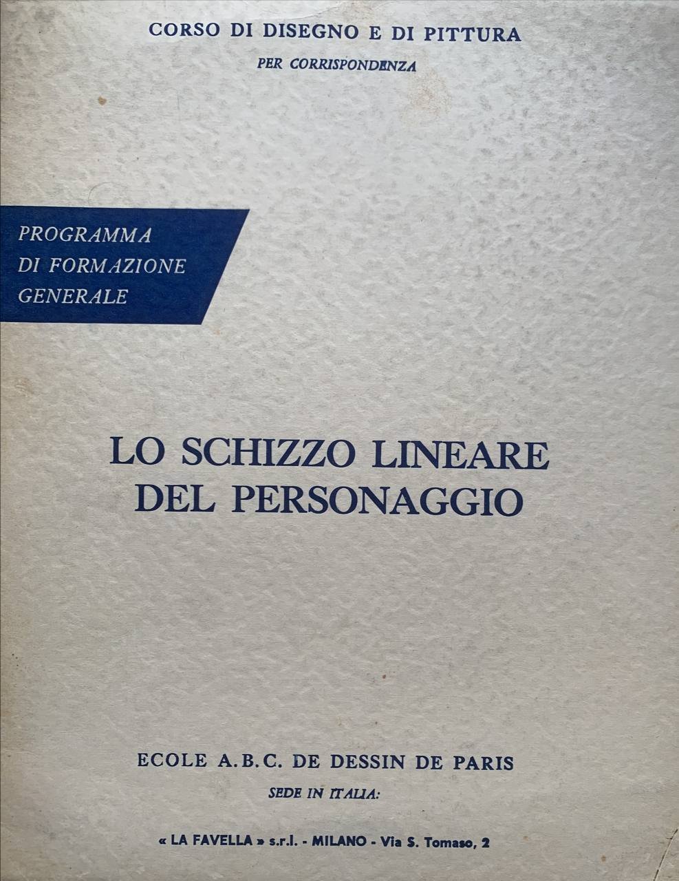 Lo schizzo lineare del personaggio