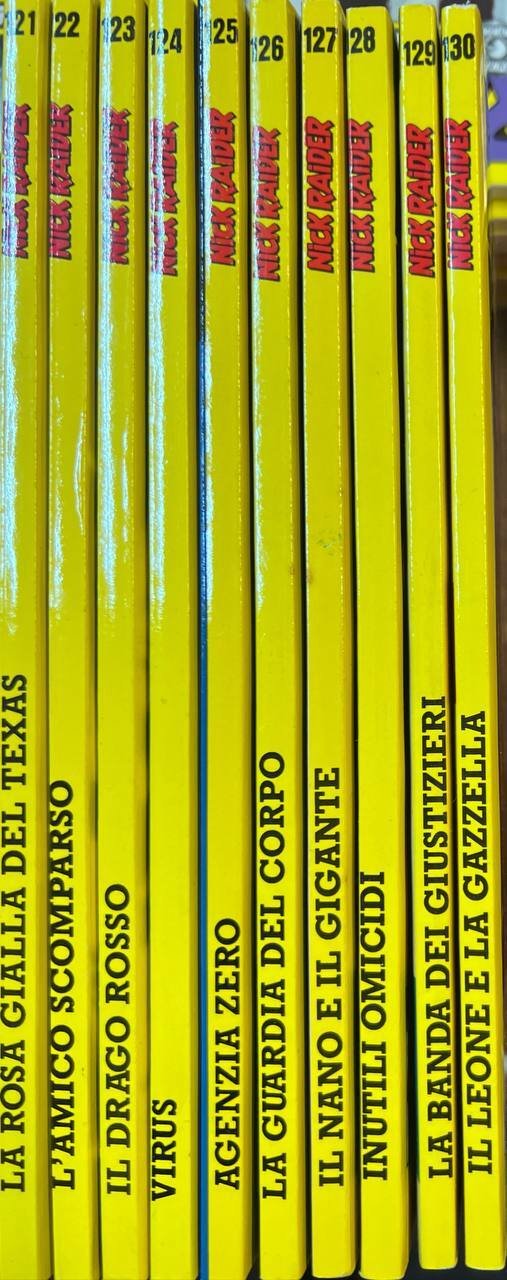 Lotto 10 fumetti Nick Raider (da n^ 121 a 130). | Immagine principale