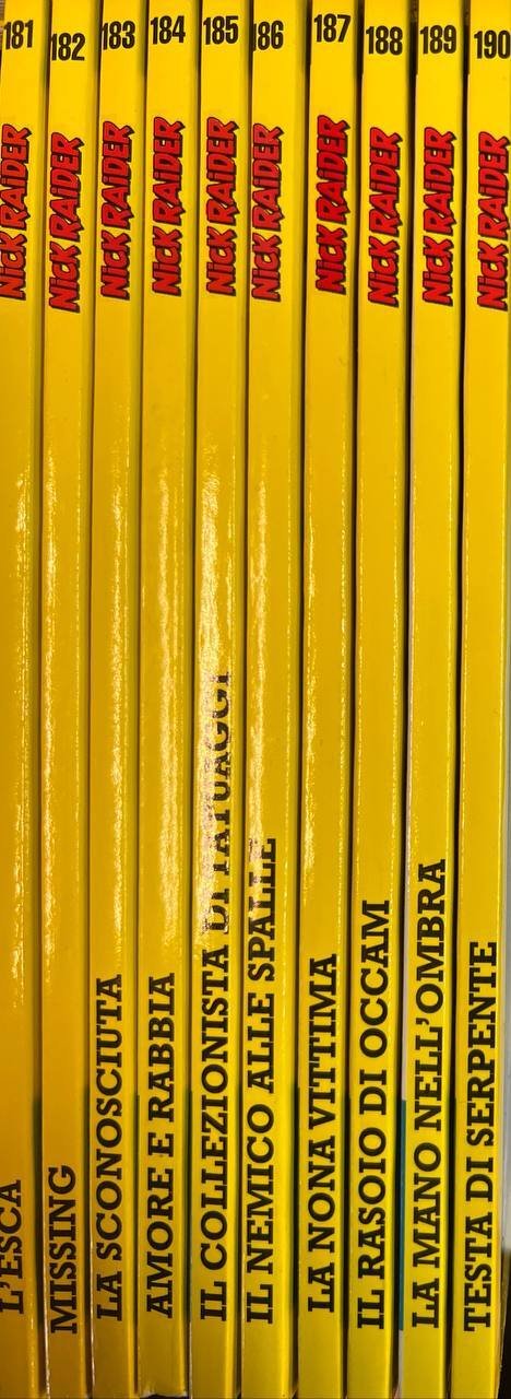 Lotto 10 fumetti Nick Raider (da n^ 181 a 190). | Immagine principale