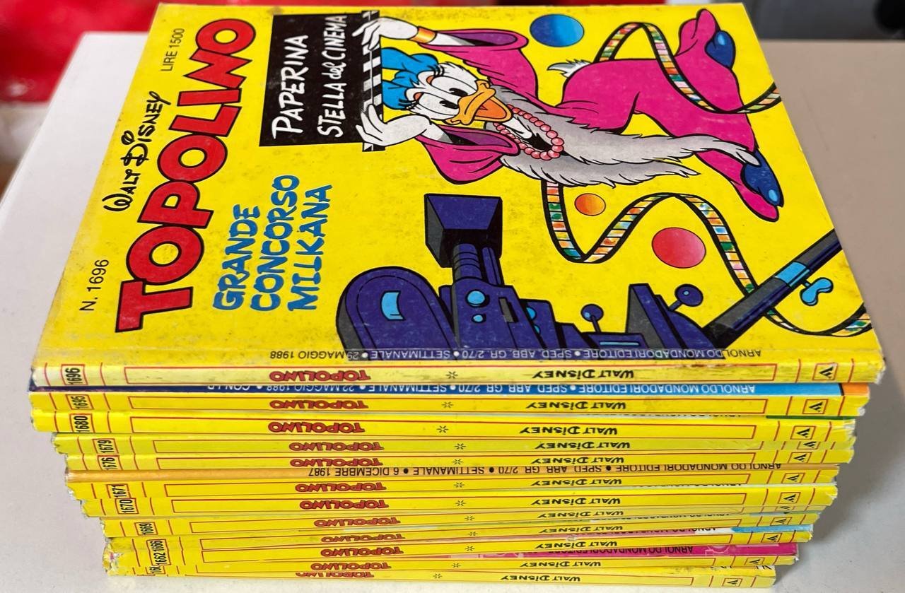 Lotto 12 fumetti Topolino (numeri fascia 1600-1699 in descrizione).