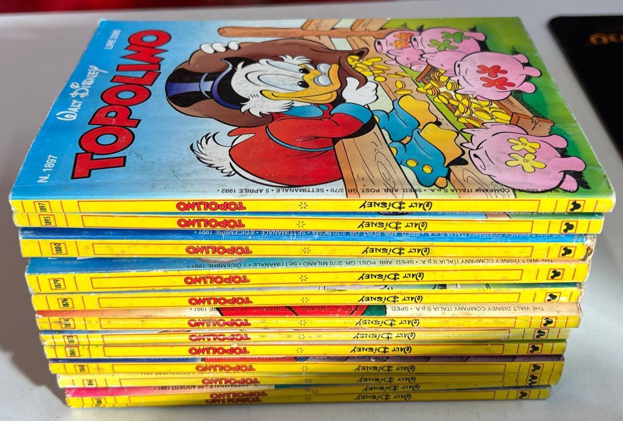 Lotto 12 fumetti Topolino (numeri fascia 1800-1899 in descrizione).
