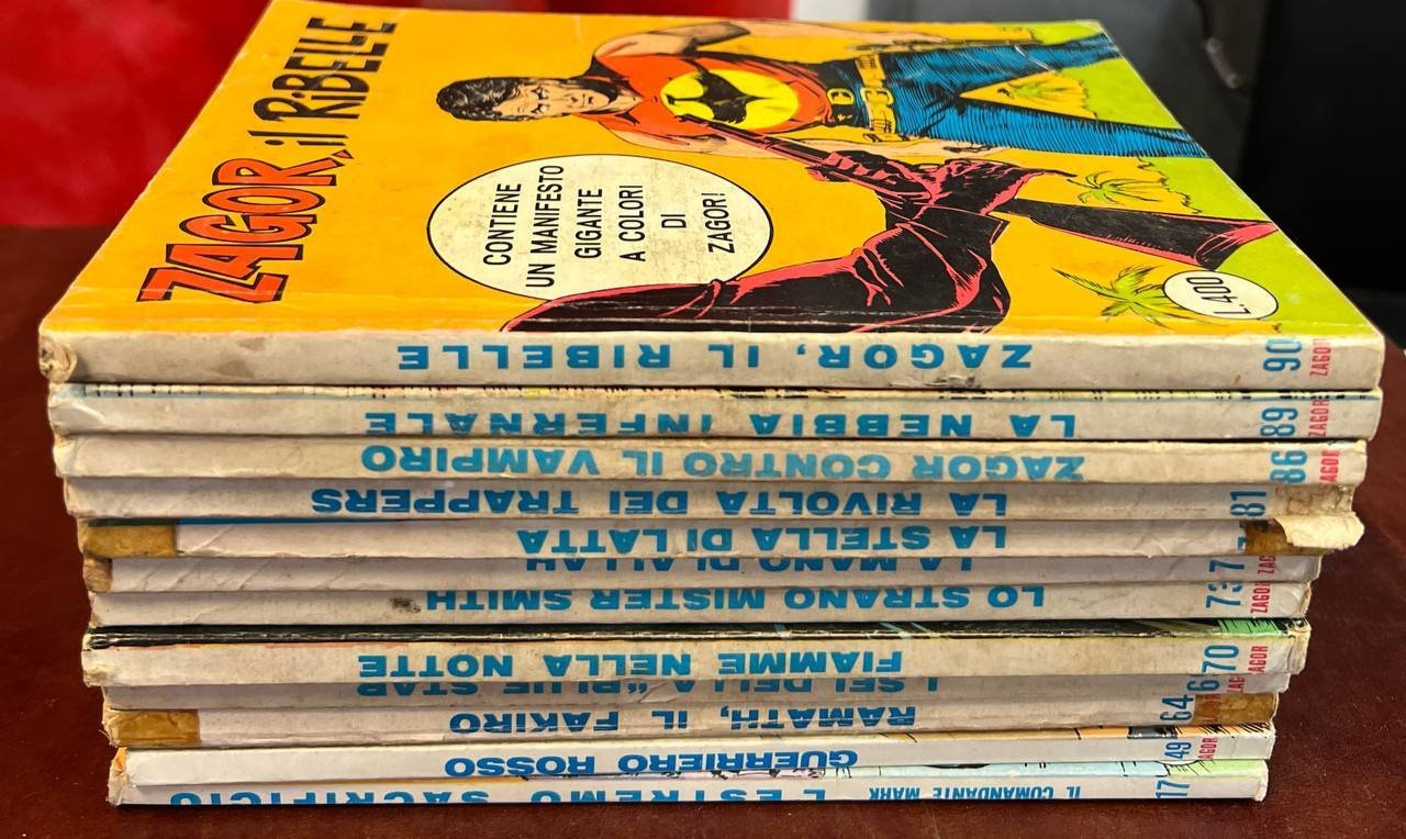 Lotto 12 fumetti Zagor (n^ 17-49-64-69-70-73-74-75-81-86-89-90).