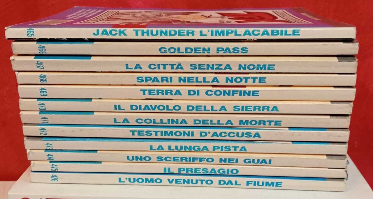 Lotto 12 numeri Tex, dal n. 465 al n. 476.