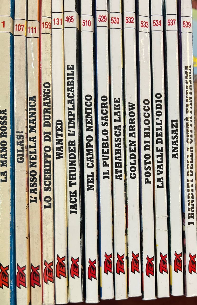 Lotto 14 fumetti Tutto Tex (n^ 1-107-111-159-131-465-510-529-530-532-533-534-537-539).