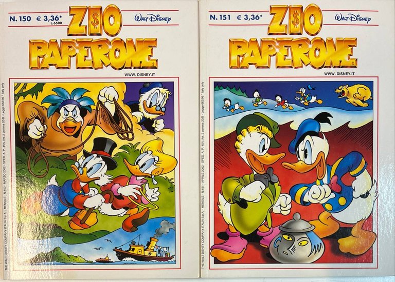 Lotto 2 volumi Zio Paperone (n^ 150 e 151).
