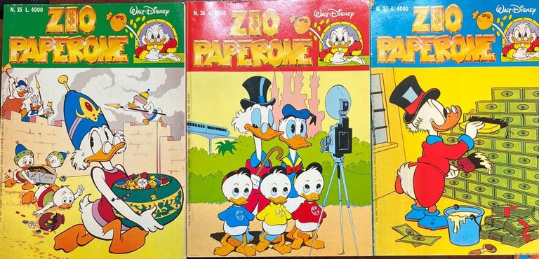 Lotto 3 fumetti Zio Paperone (n^ 35-36-37).