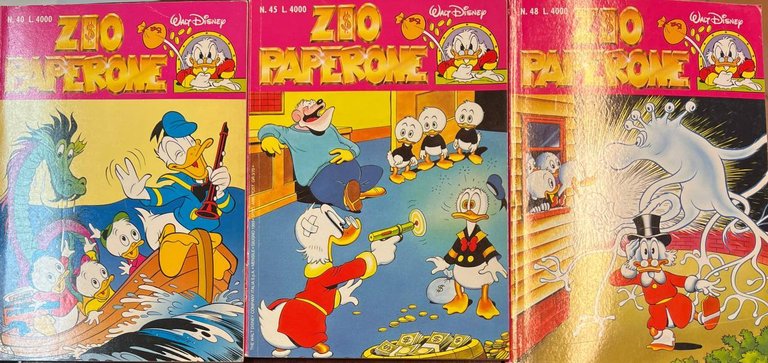 Lotto 3 fumetti Zio Paperone (n^ 40-45-48).