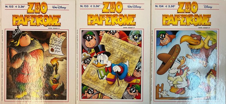 Lotto 3 volumi Zio Paperone (n^ 152-153-154).