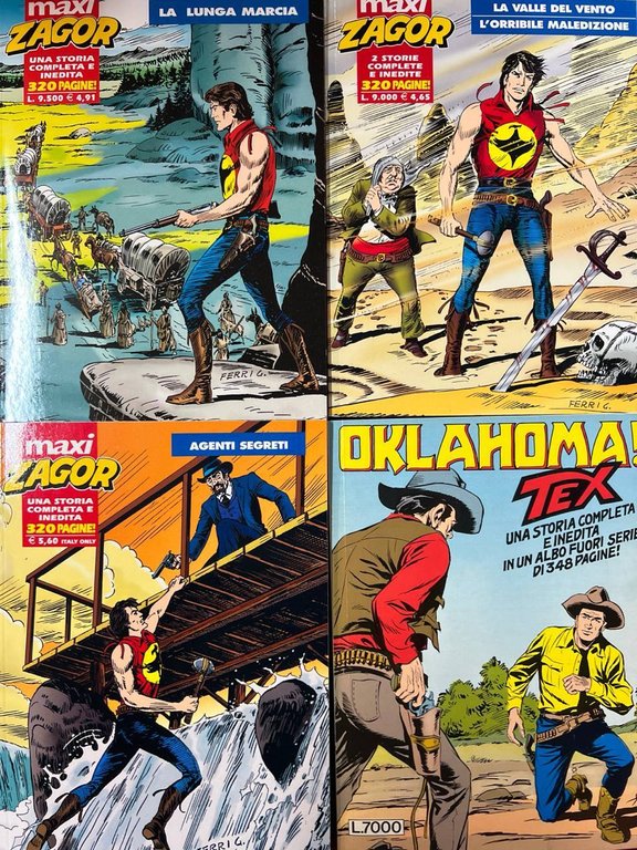 Lotto 4 fumetti (3 Maxi Zagor + Tex - Oklahoma!).