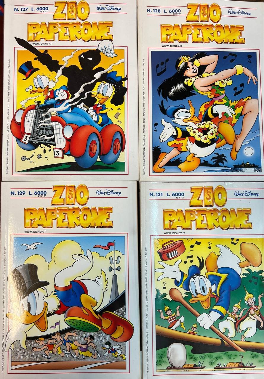 Lotto 4 fumetti Zio Paperone (n^ 127-128-129-131).