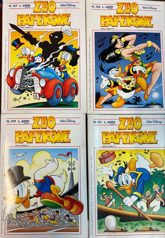 Lotto 4 fumetti Zio Paperone (n^ 127-128-129-131).