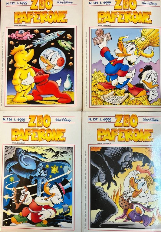 Lotto 4 fumetti Zio Paperone (n^ 132-134-136-137).