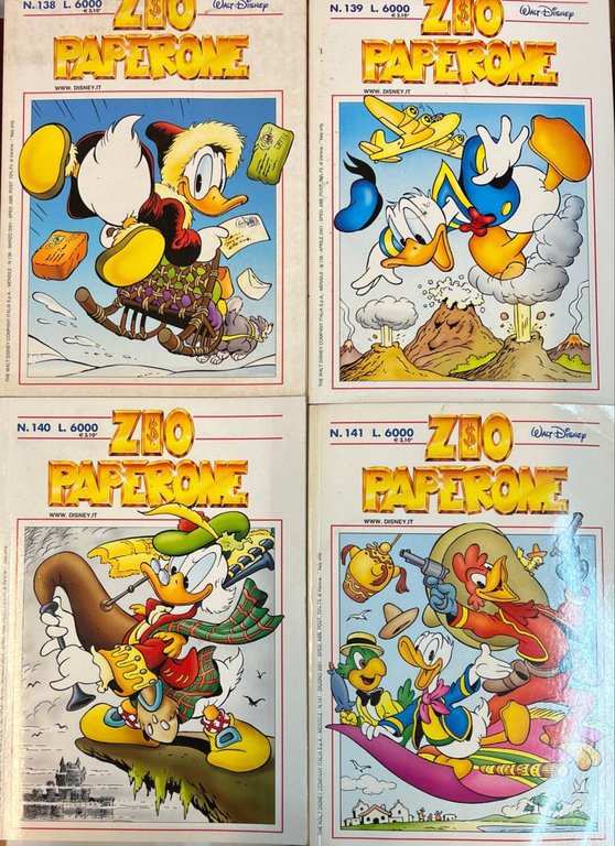 Lotto 4 fumetti Zio Paperone (n^ 138-139-140-141).