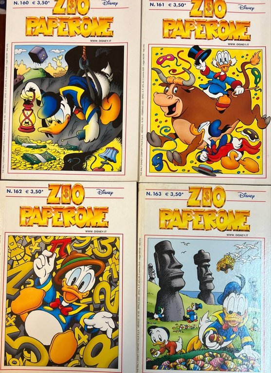 Lotto 4 fumetti Zio Paperone (n^160-161-162-163).