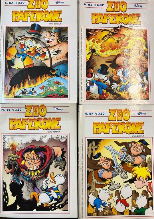 Lotto 4 fumetti Zio Paperone (n^164-165-166-167).