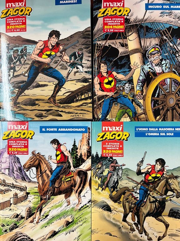 Lotto 4 volumi Maxi Zagor (volumi in foto).
