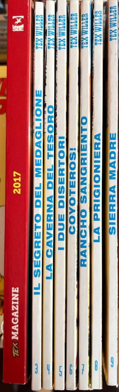 Lotto 7 numeri Tex Willer + Tex Magazine 2017.