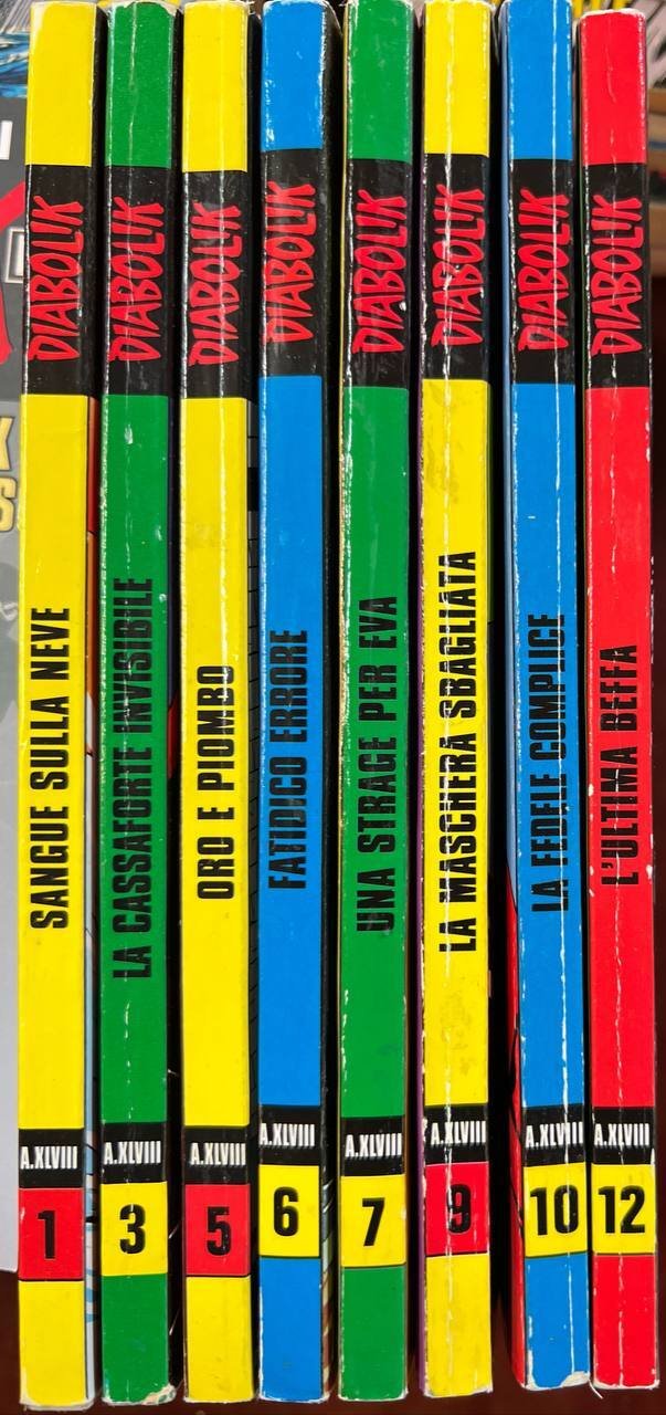 Lotto 8 fumetti Diabolik Anno XLVIII (n^ 1-3-5-6-7-9-10-12).