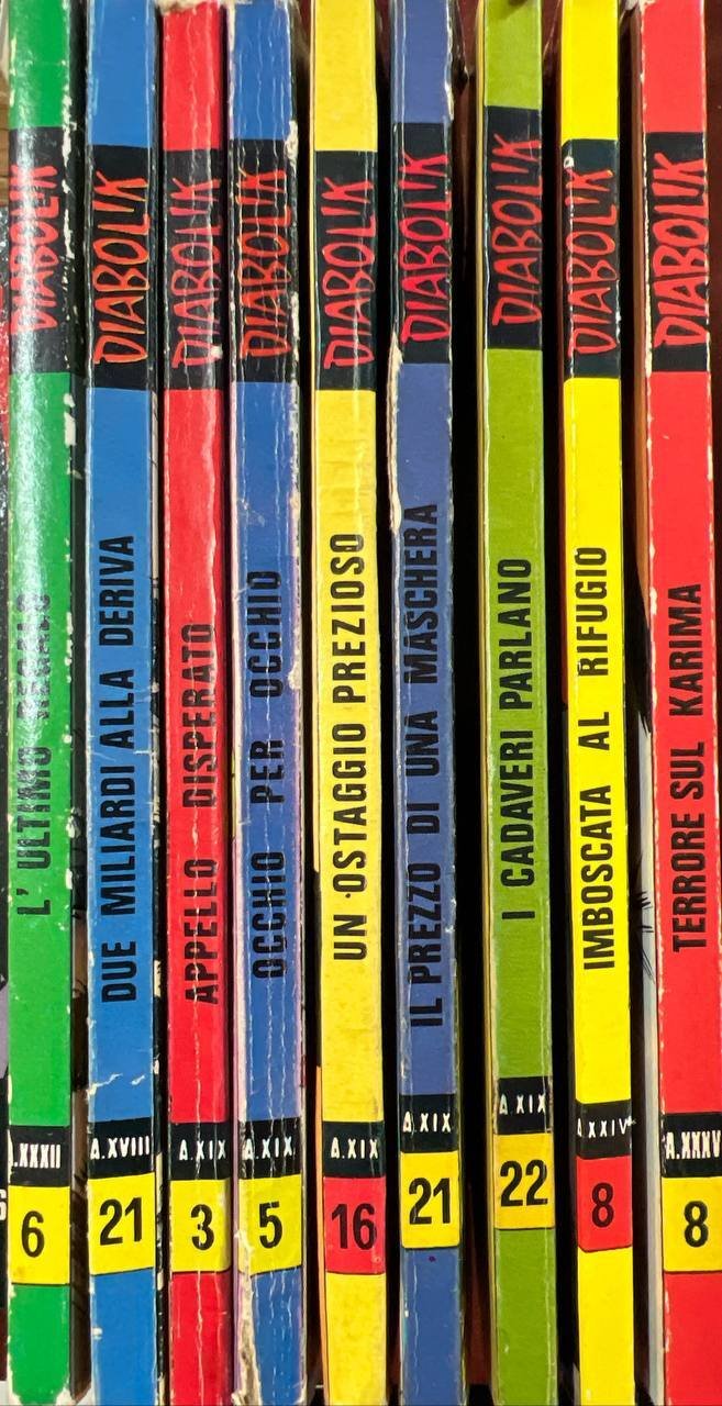 Lotto 9 volumi vari anni Diabolik.