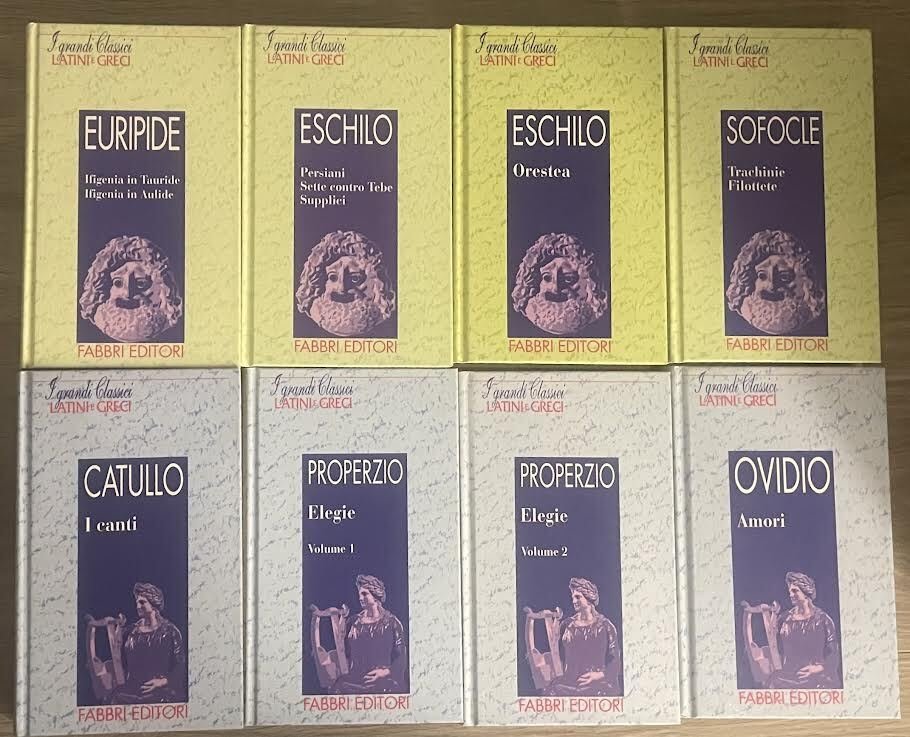 Lotto di 8 libri della Collana I Grandi Classici Latini …