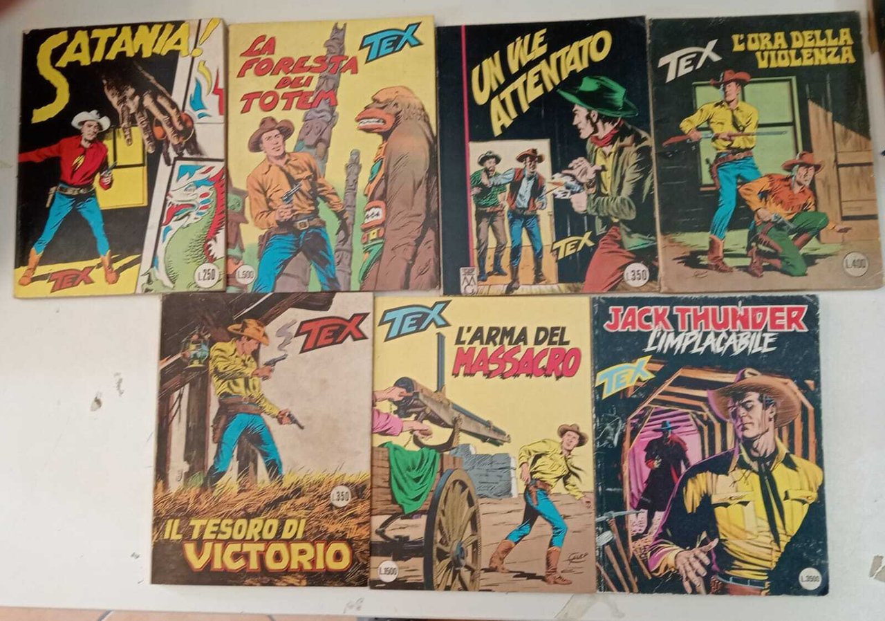 Lotto n. 7 albi Tex. Numerazione in descrizione.