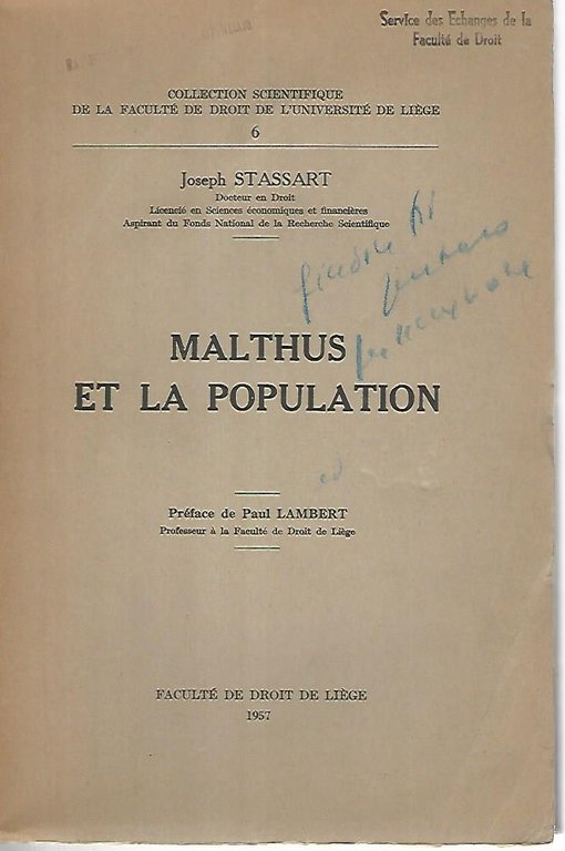Malthus et la populationa