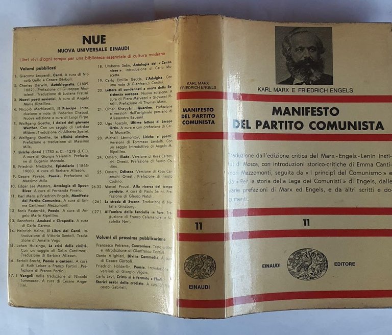 Manifesto del partito comunista. Tradotto dall'edizione critica del  Marx-Engels-Lenin Institut di Mosca con introduzioni a cura di Emma  Cantimori Mezzomonti.