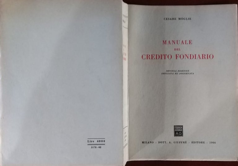 Manuale del credito fondiario