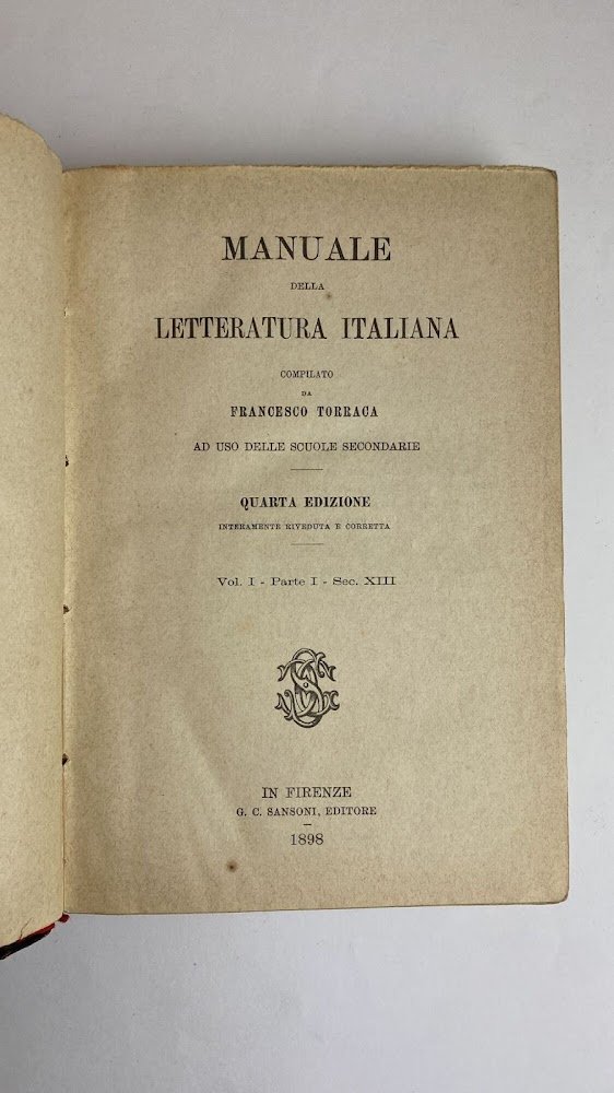 Manuale della letteratura italiana