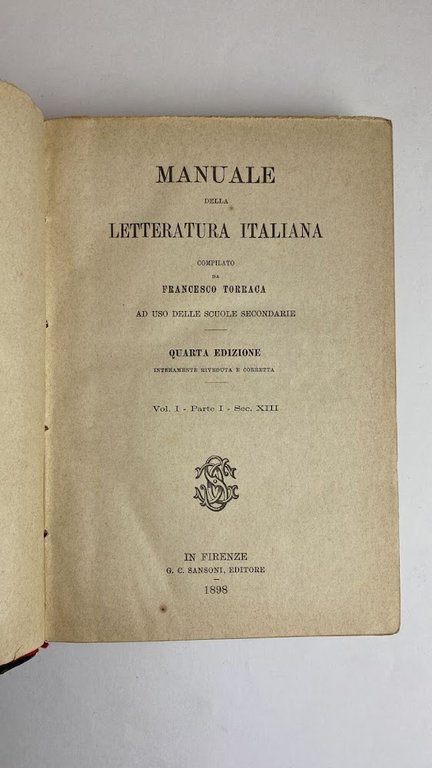 Manuale della letteratura italiana