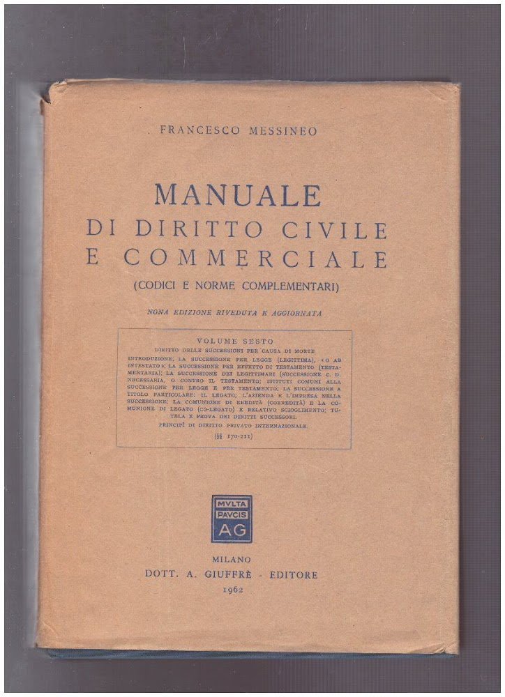 Manuale di Diritto Civile e Commerciale (Codici e norme complementari) …