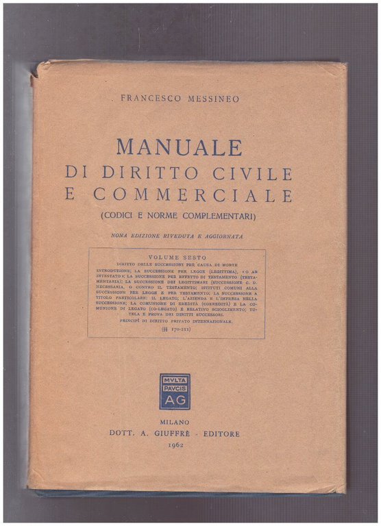Manuale di Diritto Civile e Commerciale (Codici e norme complementari) …