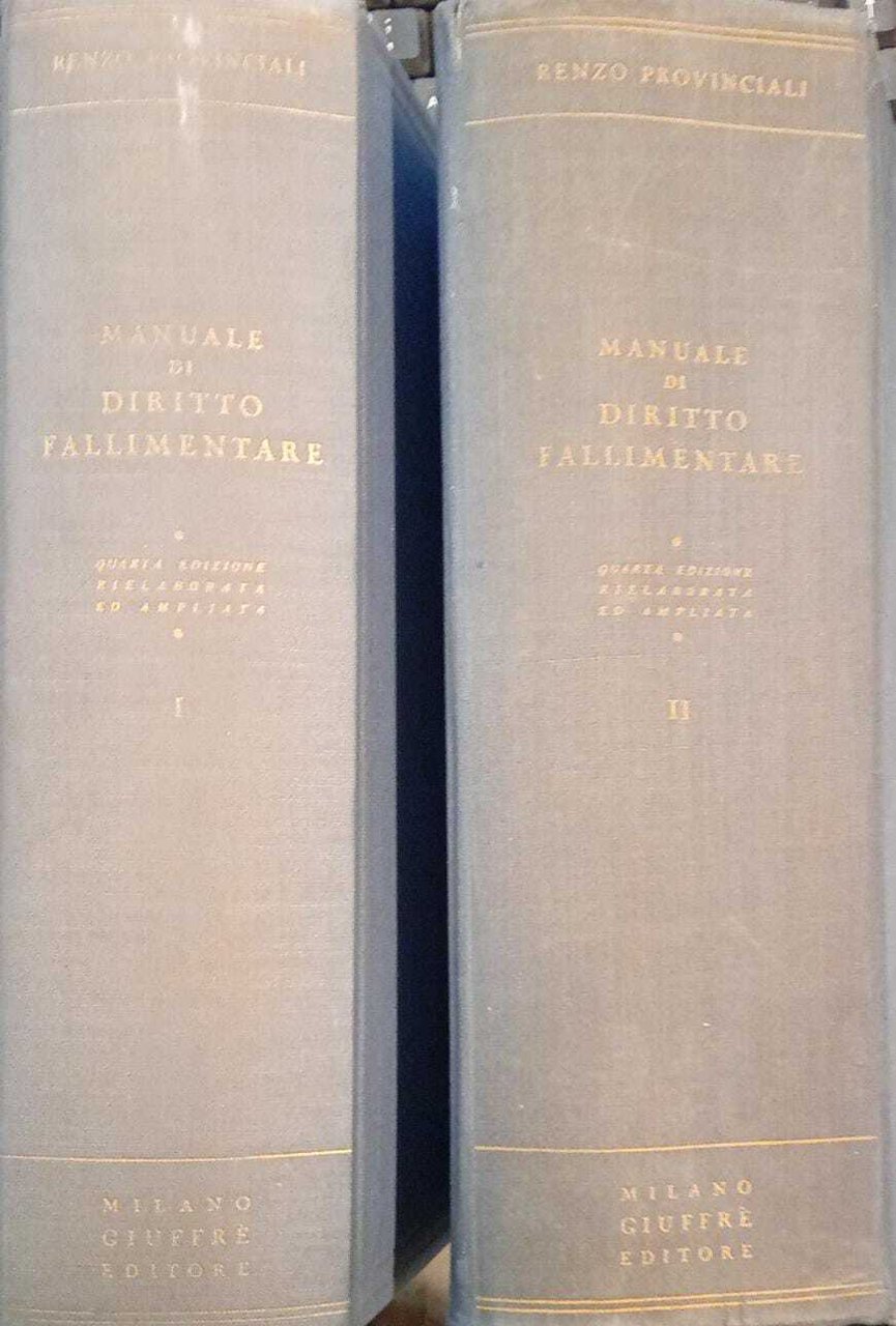 Manuale di diritto fallimentare (due volumi)