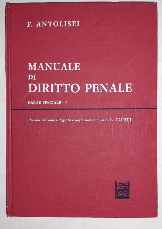 Manuale di diritto penale Parte speciale I