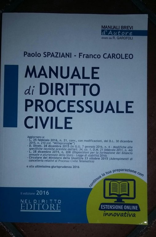 Manuale di diritto processuale civile. | Immagine Gallery 2