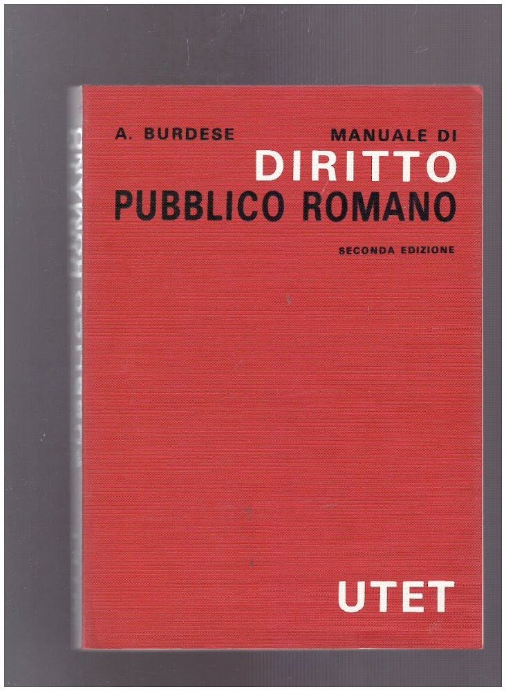 Manuale di diritto pubblico romano (Seconda edizione)
