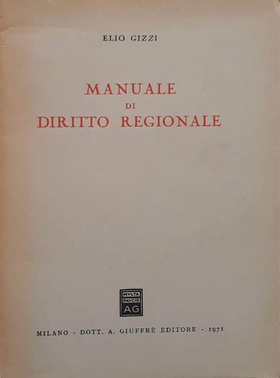 Manuale di diritto regionale