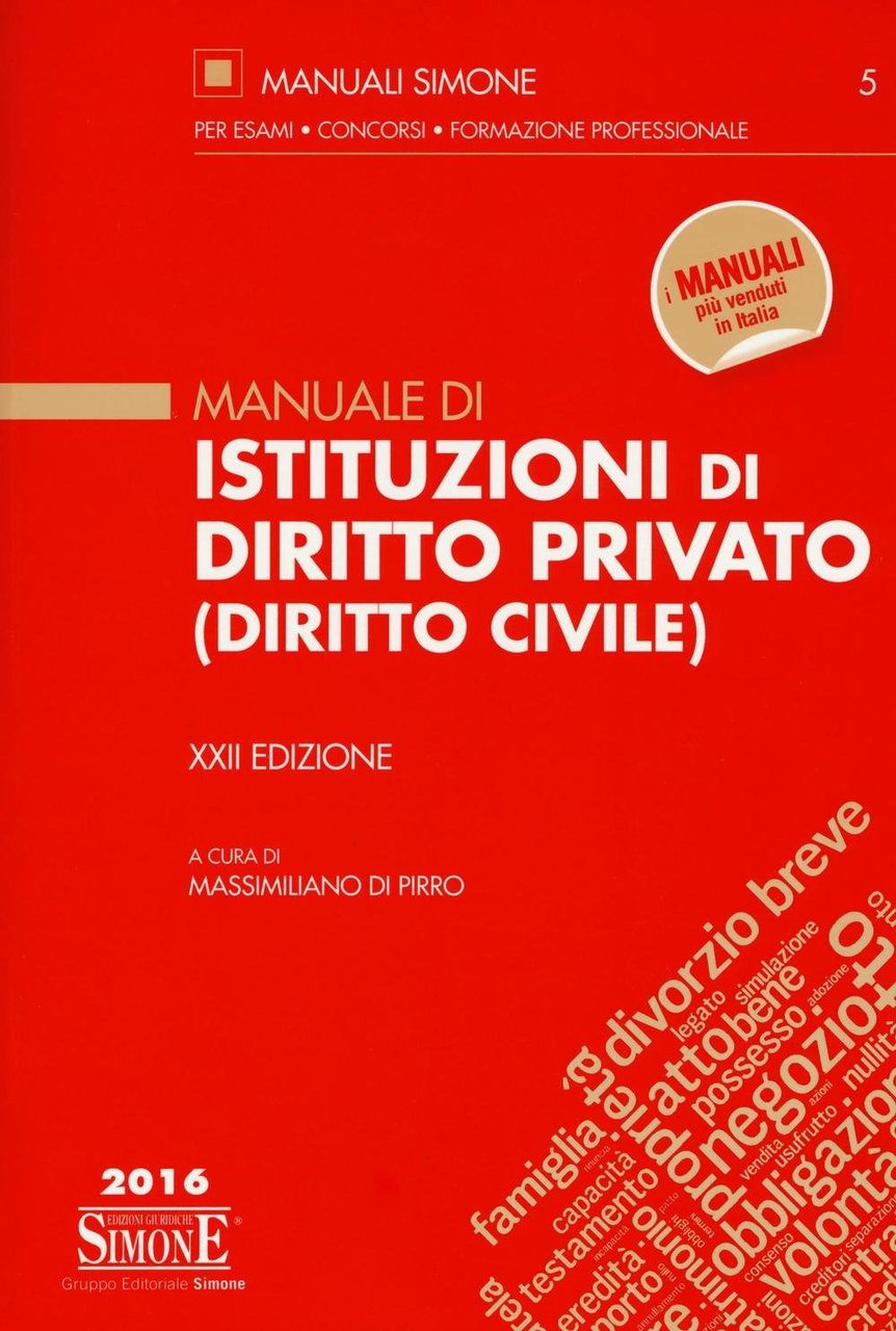 Manuale di istituzioni di diritto privato (diritto civile) | Immagine principale