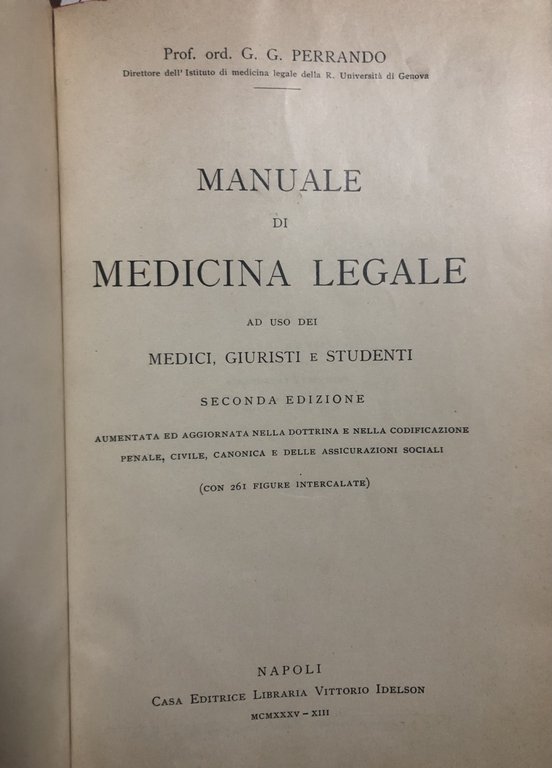 Manuale di medicina legale ad uso dei medici, giuristi e …