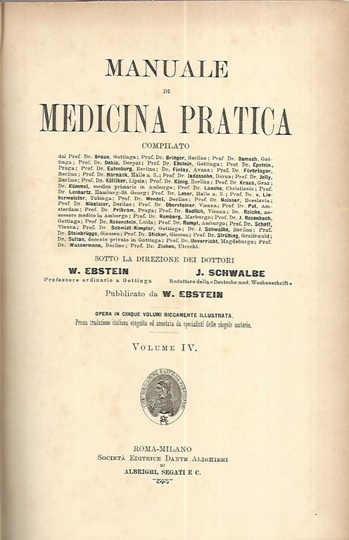 Manuale di medicina pratica. Volume IV